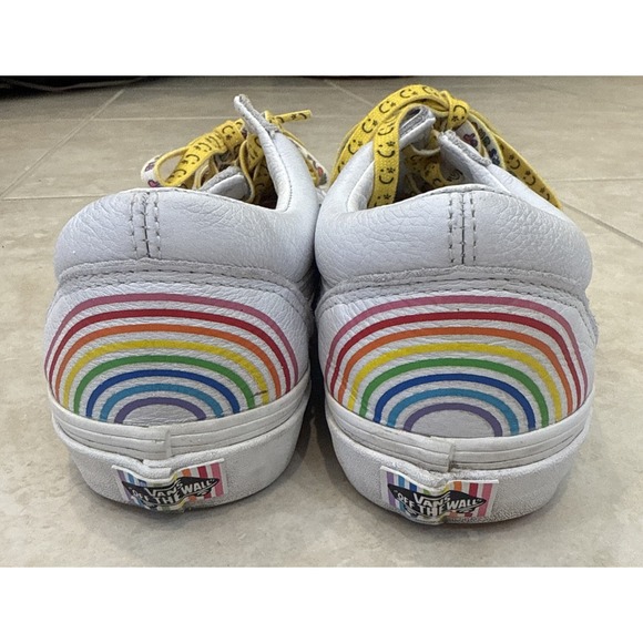 Vans x Flour Shop Amirah Kassem Unisex Low‎ Rainbow Sneakers Size W8.5 M7 - Picture 4 of 9